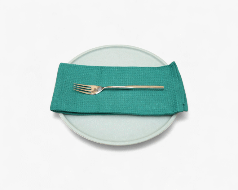 teal napkin